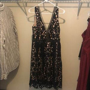 Black lace dress